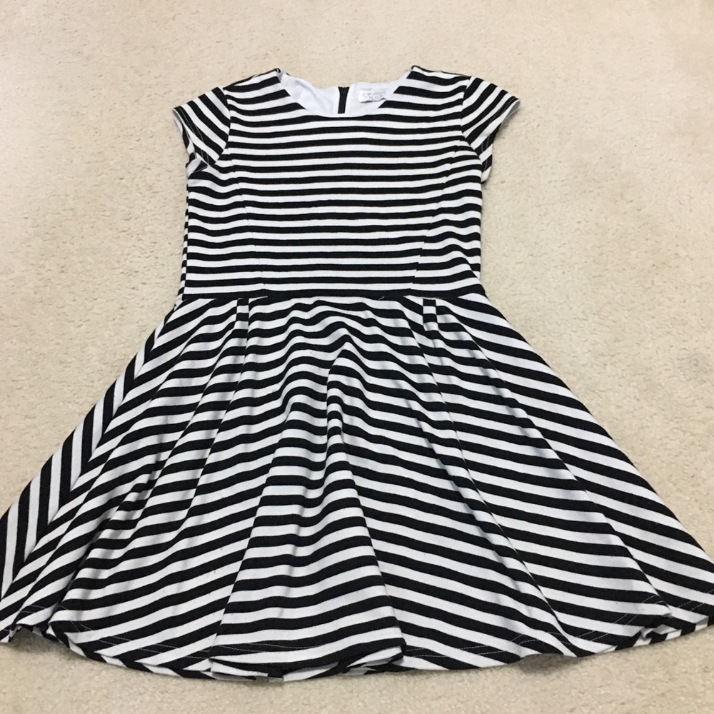 Children’s Place Black & White striped dress